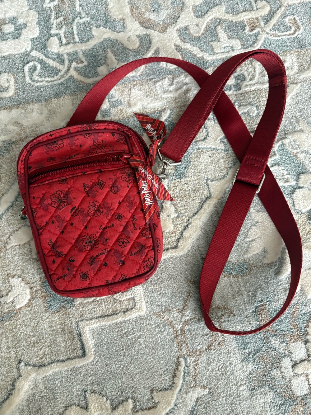 Vera Bradley x Harry Potter Gryffindor Red Quilted Floral Crossbody